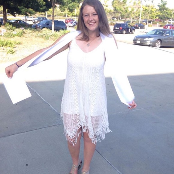 White Lace Summer Dress Beach - Picture 2 of 7